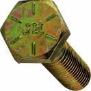 Image of item: 7/8-9 Hex Head Cap Screws Grade 8 Yellow Zinc Plated Steel