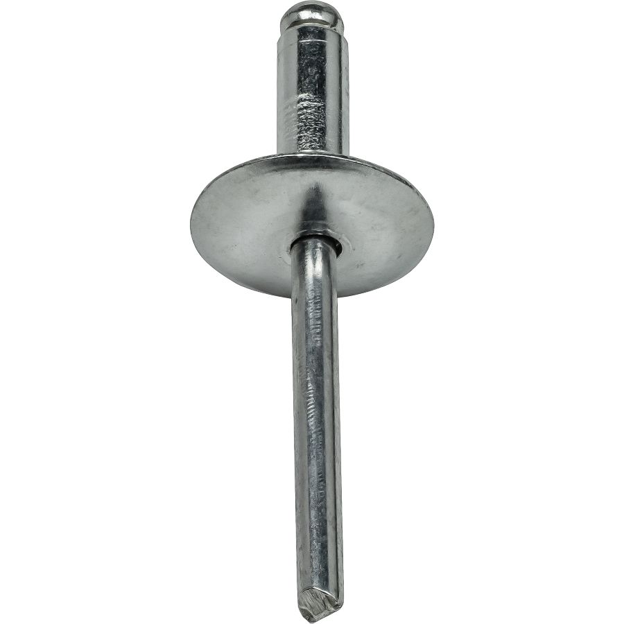 POP® AD66BSLF Open End Blind Rivet; 3/16 Inch (0.187 Inch), (0.251 - 0.375  Inch Grip), Large Flange Head, Aluminum/Steel, Plain
