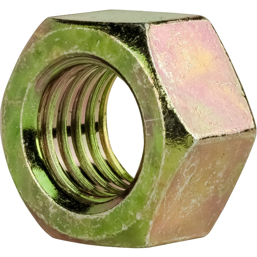 Standard Finished Hex Nuts Grade 8 Zinc Yellow Plated 