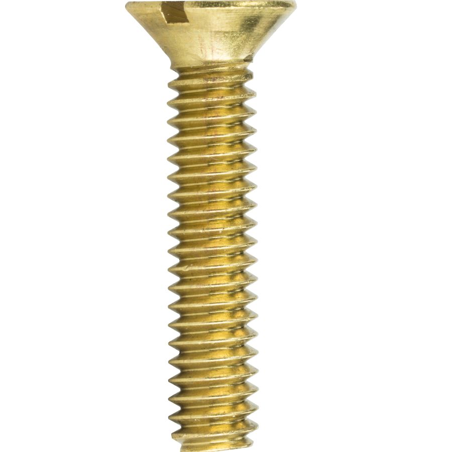 Business And Industrie 50 Pcs Brass Flat Head Machine Screw Slotted 12 24
