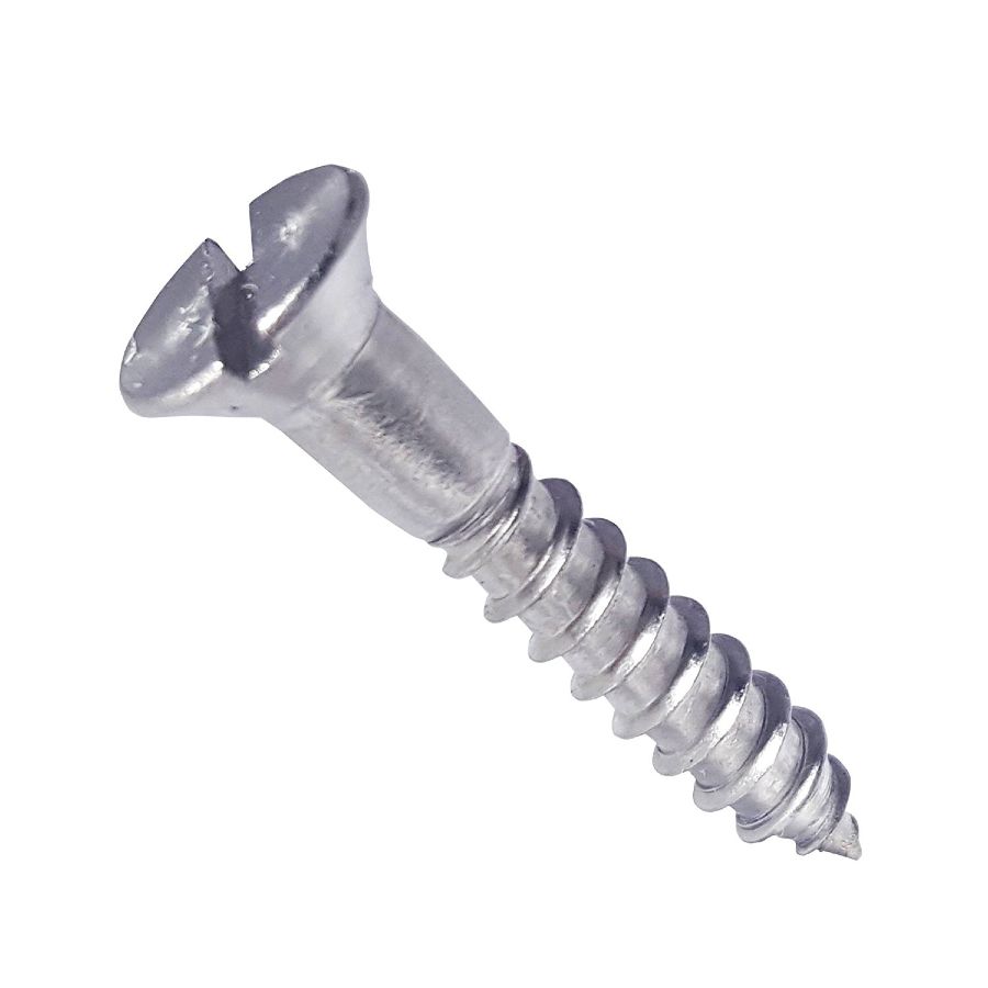 16 X 2 1 2 Slotted Flat Head Wood Screws Stainless