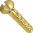 Image of item: 6-32 Slotted Oval Head Machine Screws Solid Brass